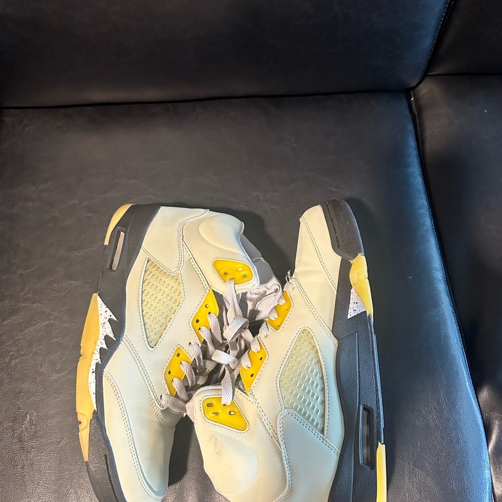 Nike Air Jordan 5 Retro Yellow and Gray Sneakers